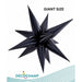 DecoChamp 60-Inch Black Starburst Foil Balloon