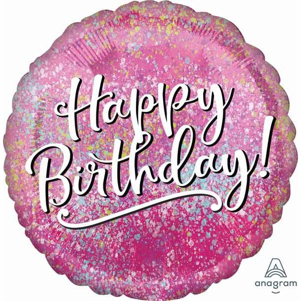 Pink Fabulous Birthday 18-Inch Round Foil Balloon