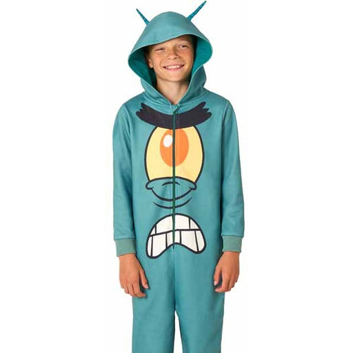 SpongeBob SquarePants Plankton Boys' Onesie Costume, Medium