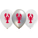 12-Inch Double-Sided Lobster Latex Balloons, 50 Pack