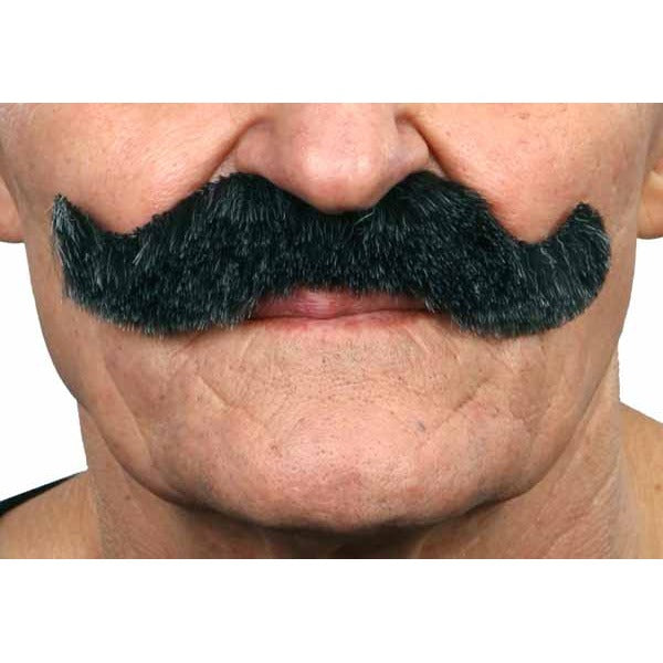 Black and Grey Costume Moustache, 13 x 4 cm