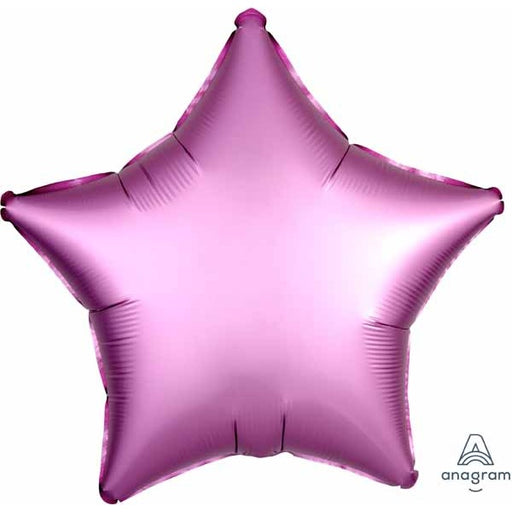 19-Inch Flamingo Pink Satin Luxe Star Foil Balloon