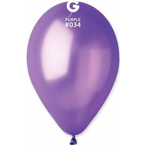 Gemar 12-Inch Metallic Purple Latex Balloons #034, 50 Pack