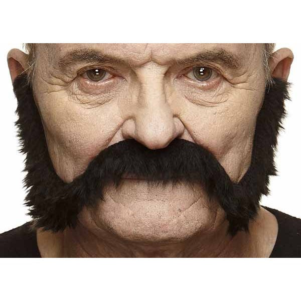 Oversized Black Costume Moustache, 25 cm x 12 cm