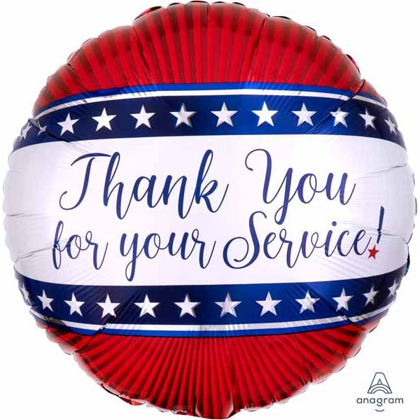 Thank You for Your Service 18" Foil Balloon