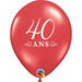 40 Ans Ruby Red 11-Inch Latex Balloons, 50 Pack