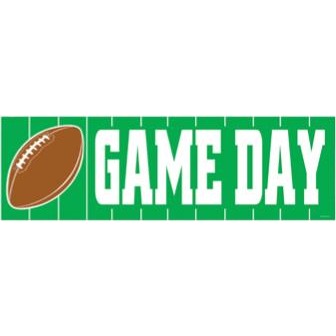 Game Day Sign Banner, 5 ft x 21 in