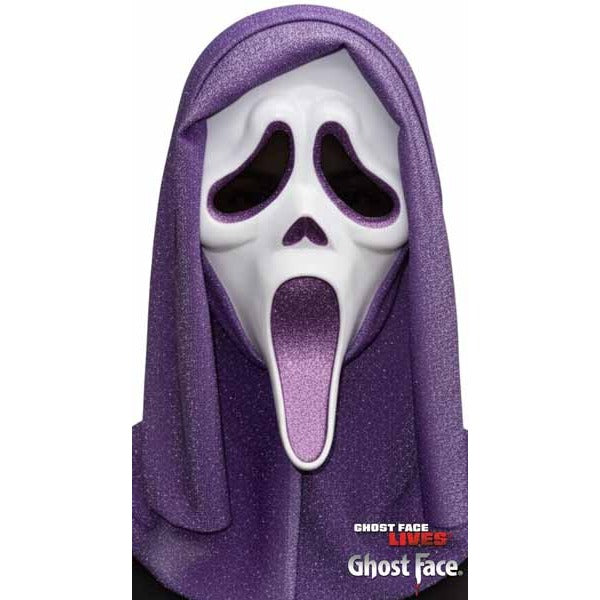 Purple Ghost Face Glitter Mask