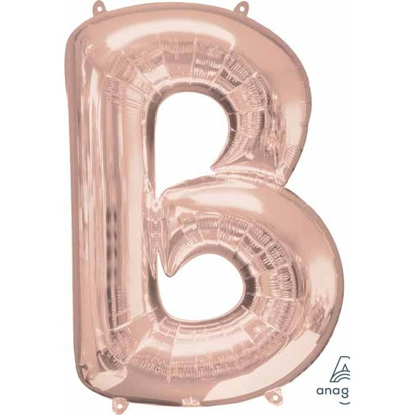 16-Inch Rose Gold Letter B Balloon
