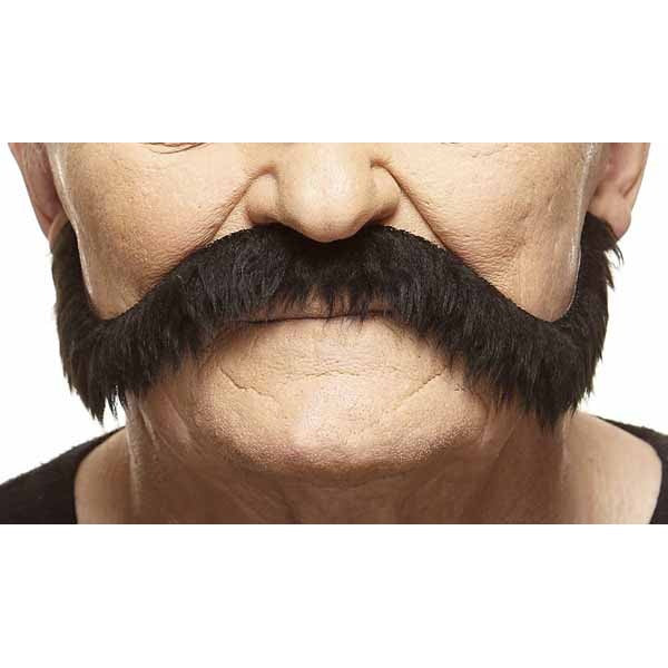 Oversized Black Self-Adhesive Costume Moustache, 29 cm