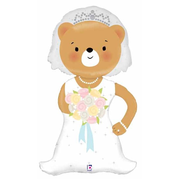 Linky Bride Bear 43" Foil Balloon