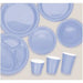 Pastel Blue 10-Inch Divided Plastic Plates, 20 Count