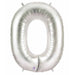 34-Inch Silver Number 0 Megaloon Balloon