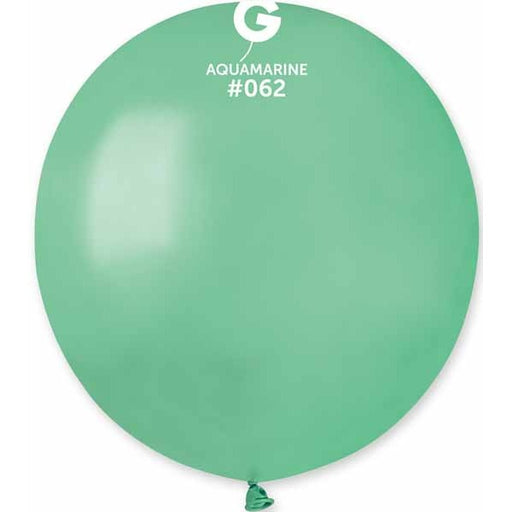 Gemar 19-Inch Metallic Aquamarine Latex Balloons, 25 Count