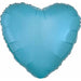 Caribbean Blue 18-Inch Heart Foil Balloon