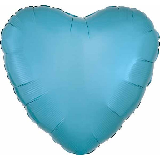 Caribbean Blue Heart Foil Balloon, 18 in