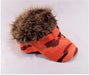 Orange Camo Visor with Brown Hair Extension