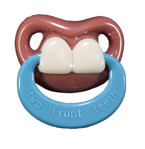Billy Bob Two Front Teeth Pacifier with Ring