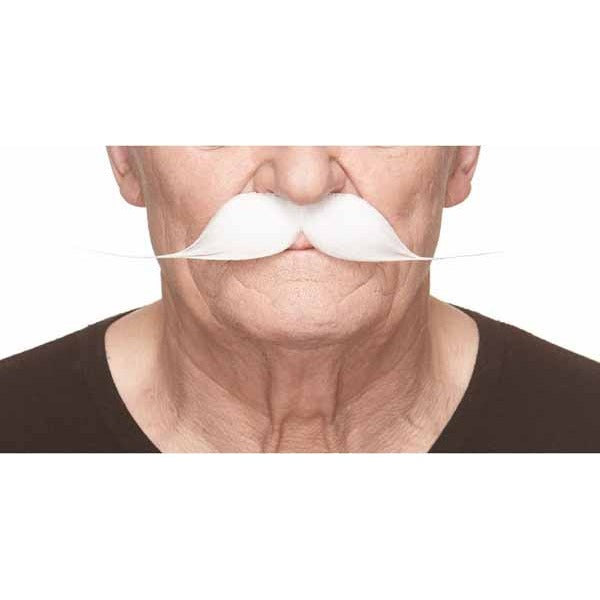 MOUSTACHE WHITE 25 CM X 6 CM