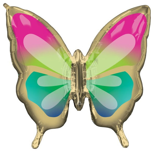 Tropical Butterfly 30-Inch Shaped Foil Balloon