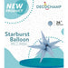 Decochamp Light Blue Starburst Foil Balloon, 26 Inch