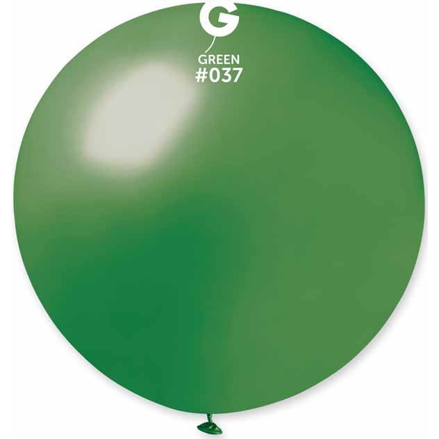 Gemar 31" Metallic Green Latex Balloon #037, 1 Count