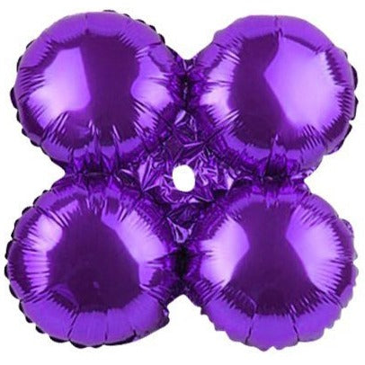 17 Inch Purple Foil Quad Balloon