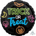 Neon Trick or Treat 18" Round Foil Halloween Balloon