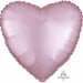 18" Pastel Pink Satin Luxe Heart Foil Balloon