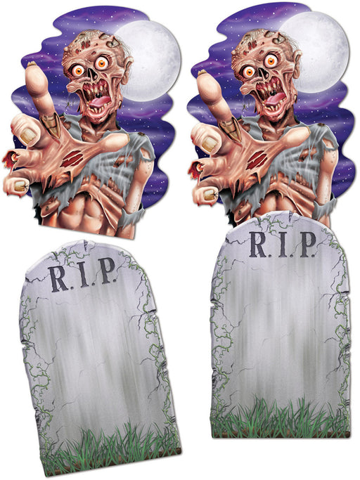 Halloween Jumbo Tombstone & Zombie Cutouts