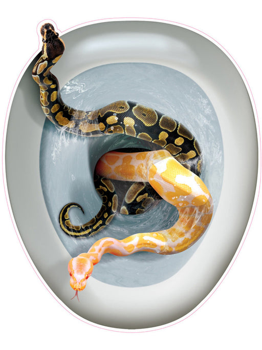 Quirky Snake Toilet Topper: Peel 'N Place Prank Decal