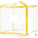 Clear Gold Trim Cubez Foil Balloon, 15 Inch