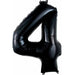 34-Inch Black Number 4 Foil Balloon