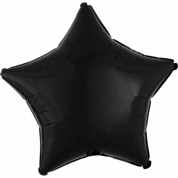 19 Inch Opaque Black Star Foil Balloon