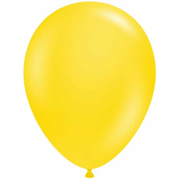 TUFTEX 11-Inch Standard Yellow Latex Balloons, 12 Count