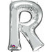 32-Inch Silver Letter R Balloon