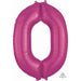 Pink Number 0 Foil Balloon, 34 Inch