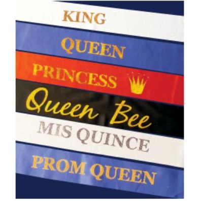 Red Princess Party Sash