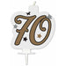 70th Birthday Milestone Candle