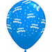 HAPPY BDAY ALL OVER 12" 50/BAG BLUE