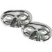 Silver Metallic Half Mask