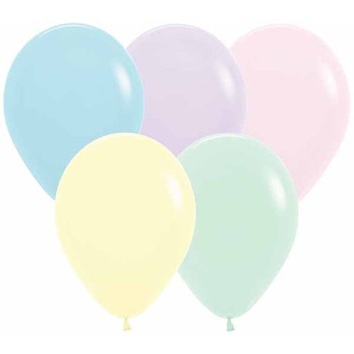 Pastel Matte Assorted 5-Inch Latex Balloons, 100 Count