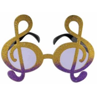 Glittered G Clef Fanci-Frames Novelty Glasses