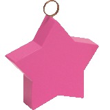 Pink Star Plastic Balloon Weight, 80 g