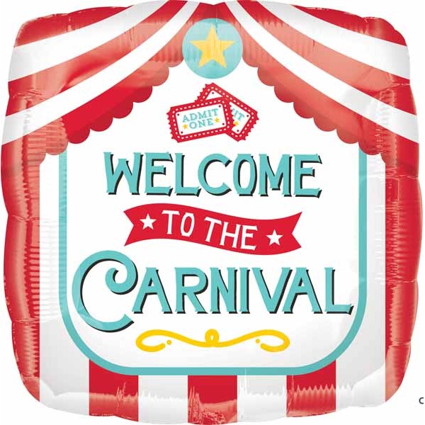 Carnival 18-Inch Square Foil Balloon