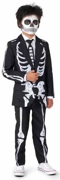 Suitmeister Boys' Skeleton Grunge Suit, Small