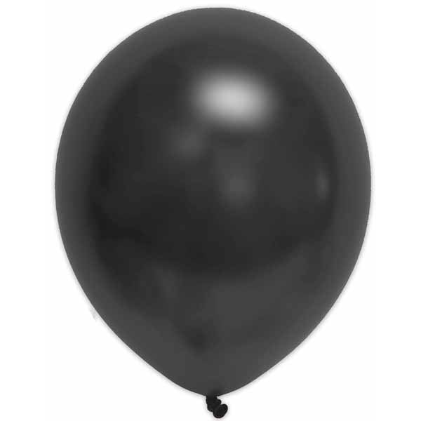 Trico 12-Inch Pearl Black Latex Balloons, 10 Pack