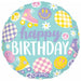 Retro Skates Birthday 18-Inch Round Foil Balloon