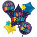 Bold Birthday Foil Balloon Bouquet, 5 Piece