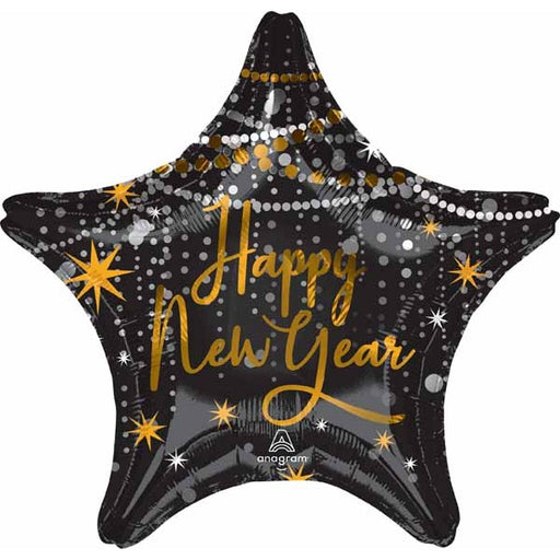 Midnight Hour Happy New Year 19" Star Foil Balloon